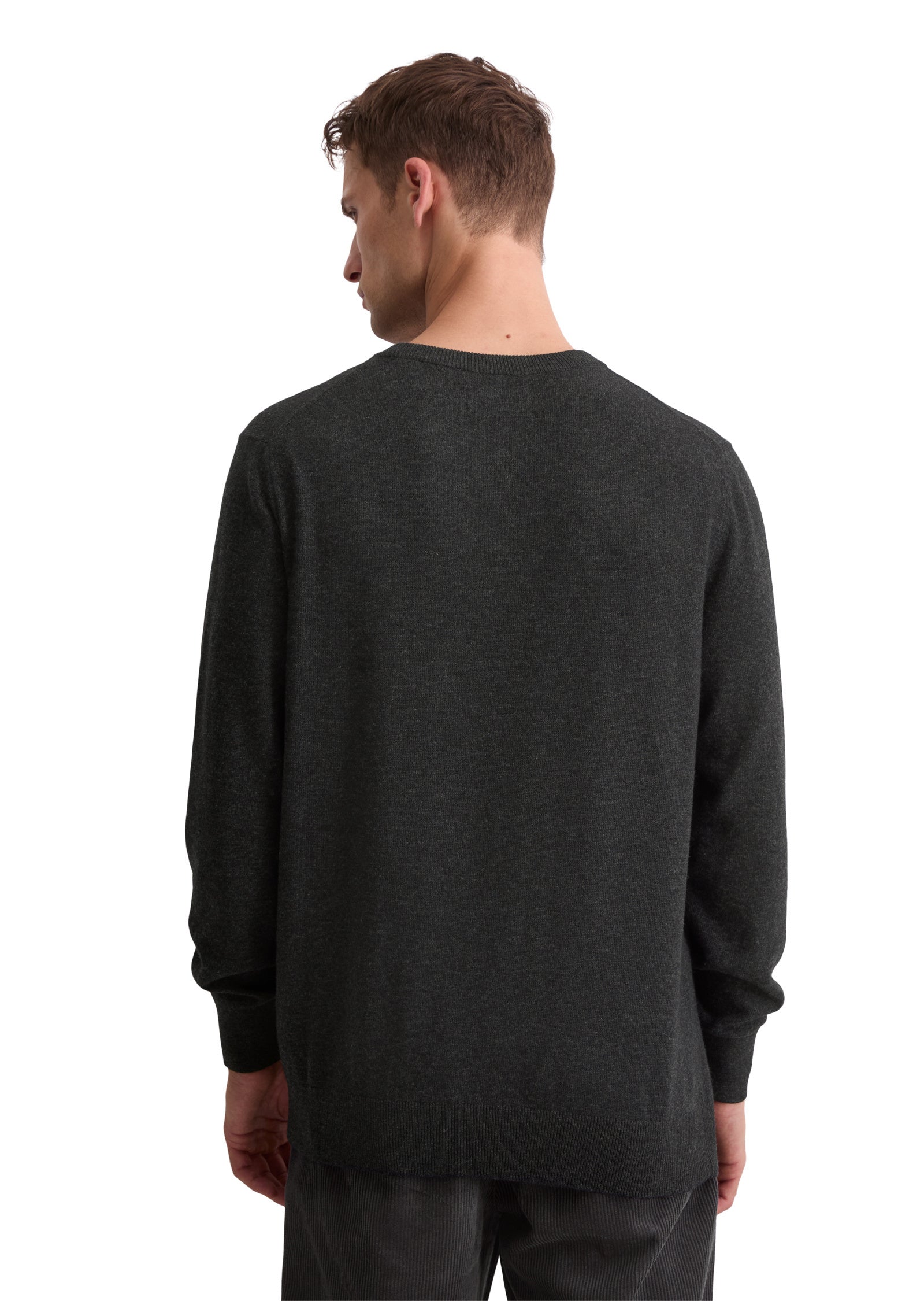 Strickpullover aus Baumwollmix - 989-dark grey melange - Grau