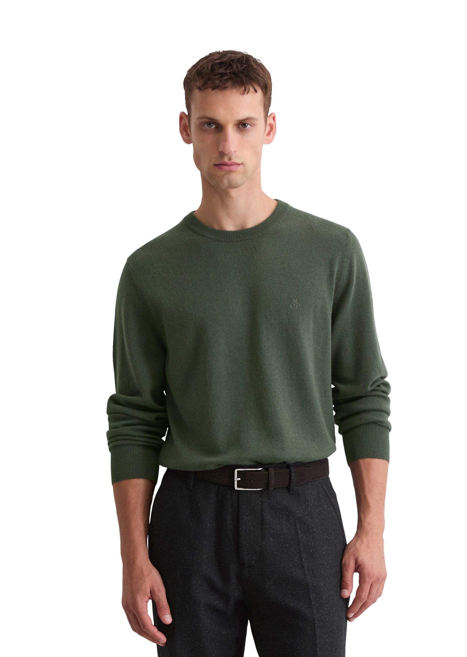 Strickpullover aus Baumwollmix - 451-mangrove - Grün