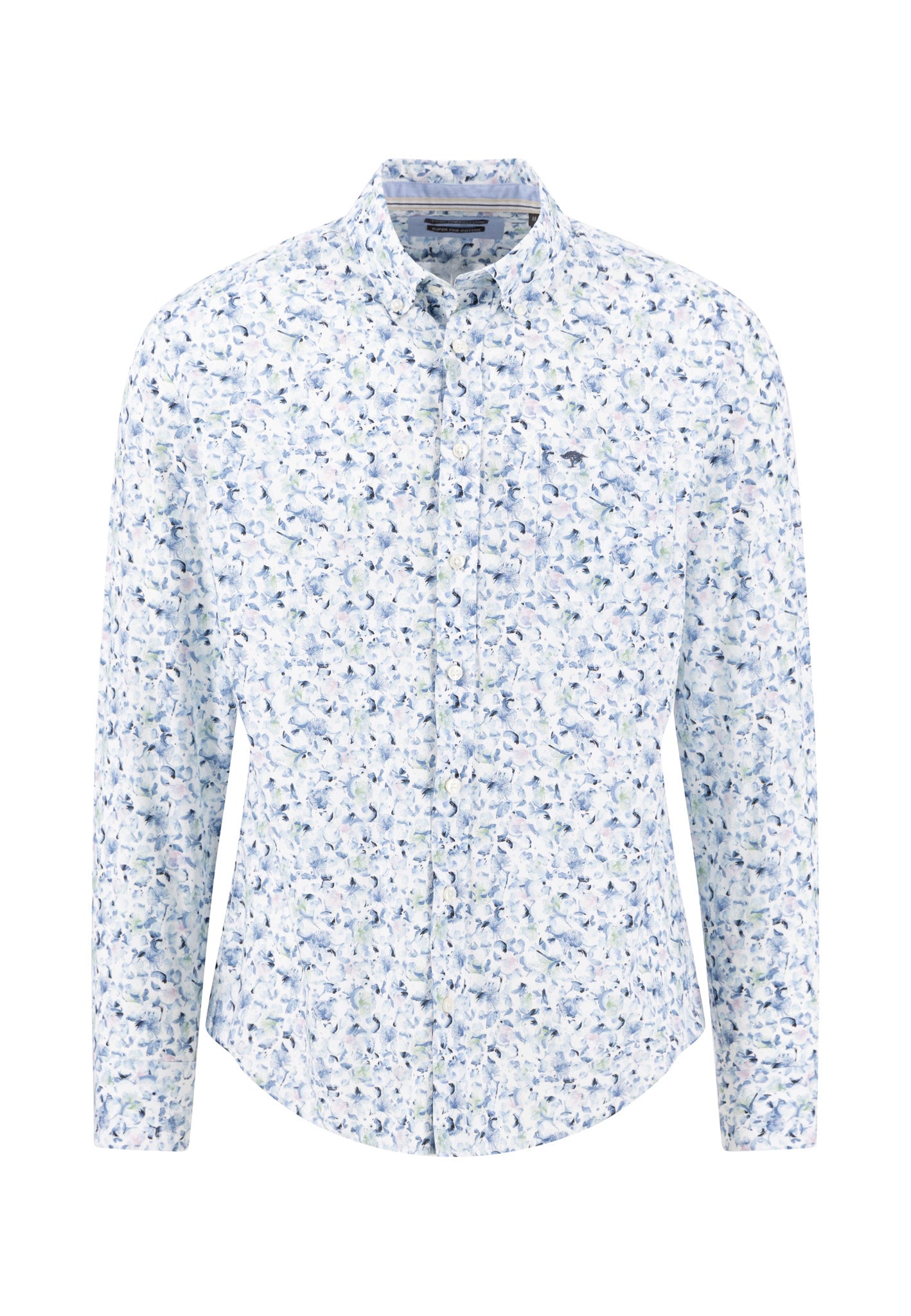 Hemd floral Regular FIt - 655-horizon - Blau