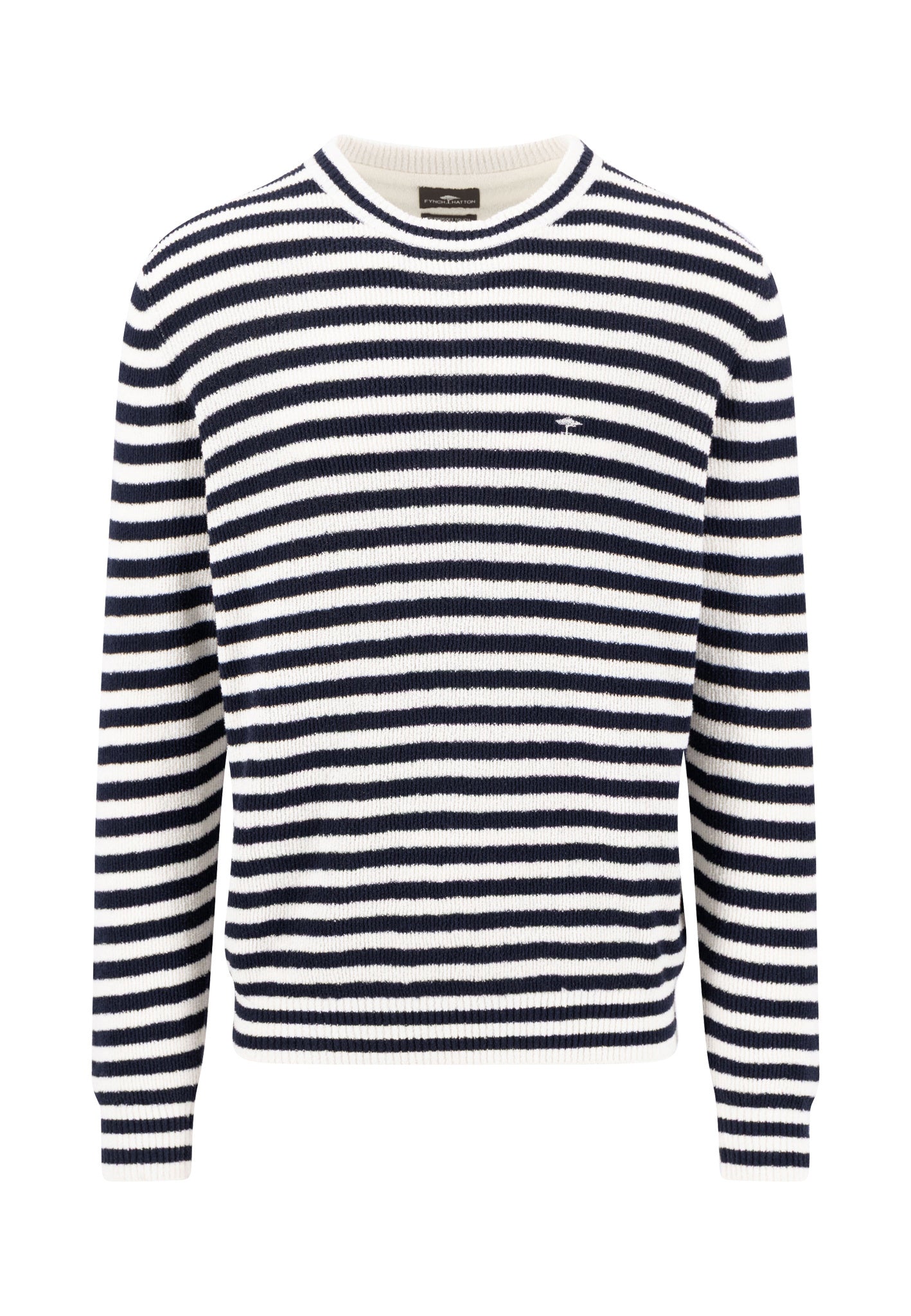 Strickpullover aus Baumwollmix - 824-new offwhite - Blau