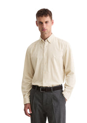 Cordhemd Regular Fit - 707-gray silk - Beige