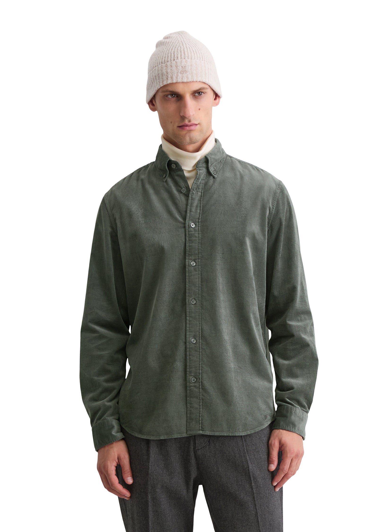 Cordhemd Regular Fit - 451-mangrove - Grün