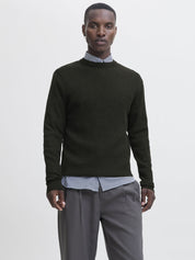 Strickpullover aus Baumwolle - Peat/Twist - Grün