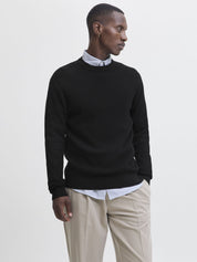 Strickpullover aus Baumwolle - Black - Schwarz