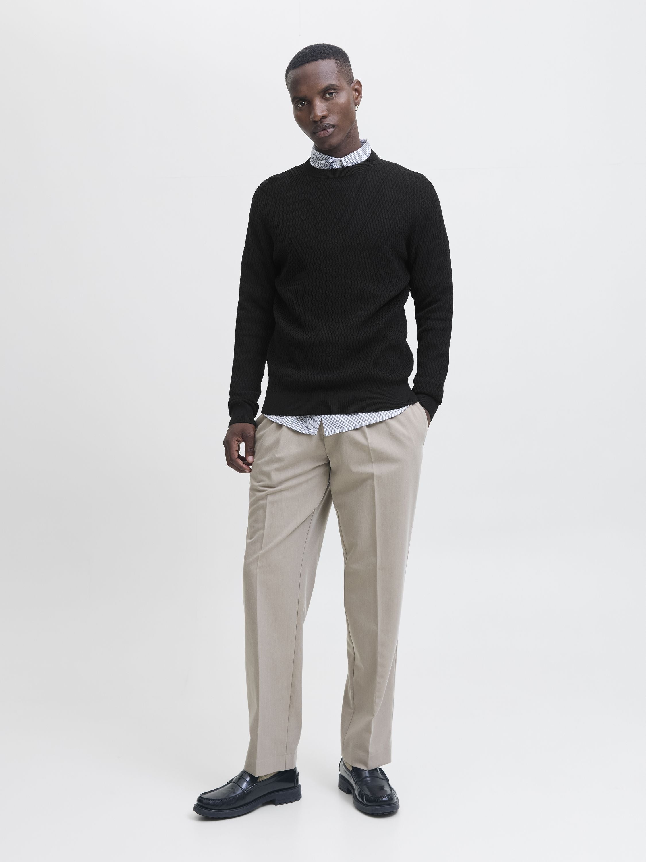 Strickpullover aus Baumwolle - Black - Schwarz