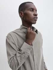 Cordhemd CASCOT Relaxed Fit - Gray Flannel - Grau