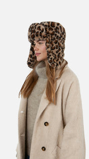 Bombermütze LUCERNE - print brown - Beige