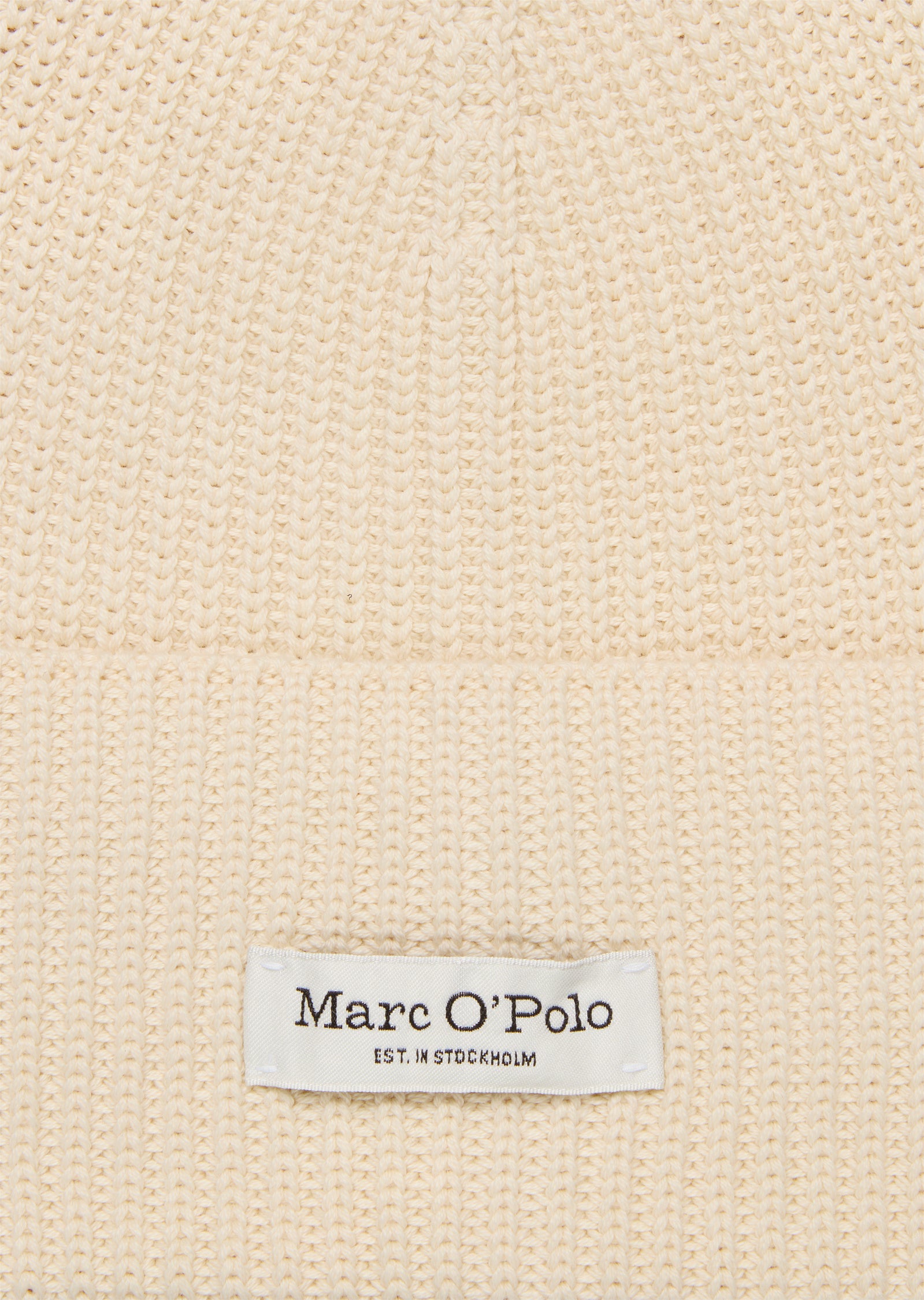 Strickmütze aus Baumwolle - 159-chalky sand - Creme