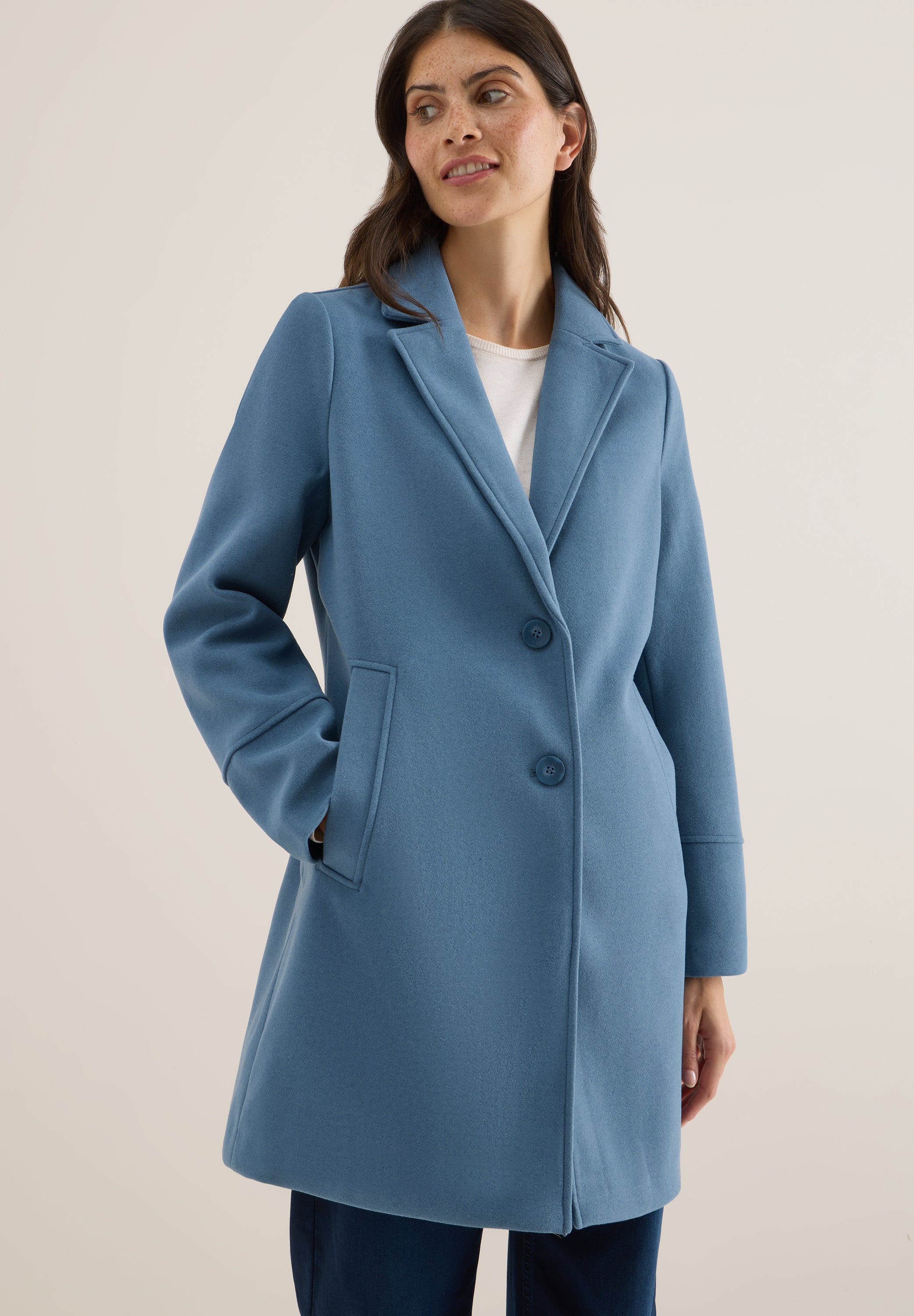 Kurzmantel - 16666 moonstone blue - Blau