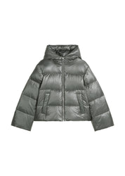 Daunenjacke mit Kapuze - 920-castlerock - Grau