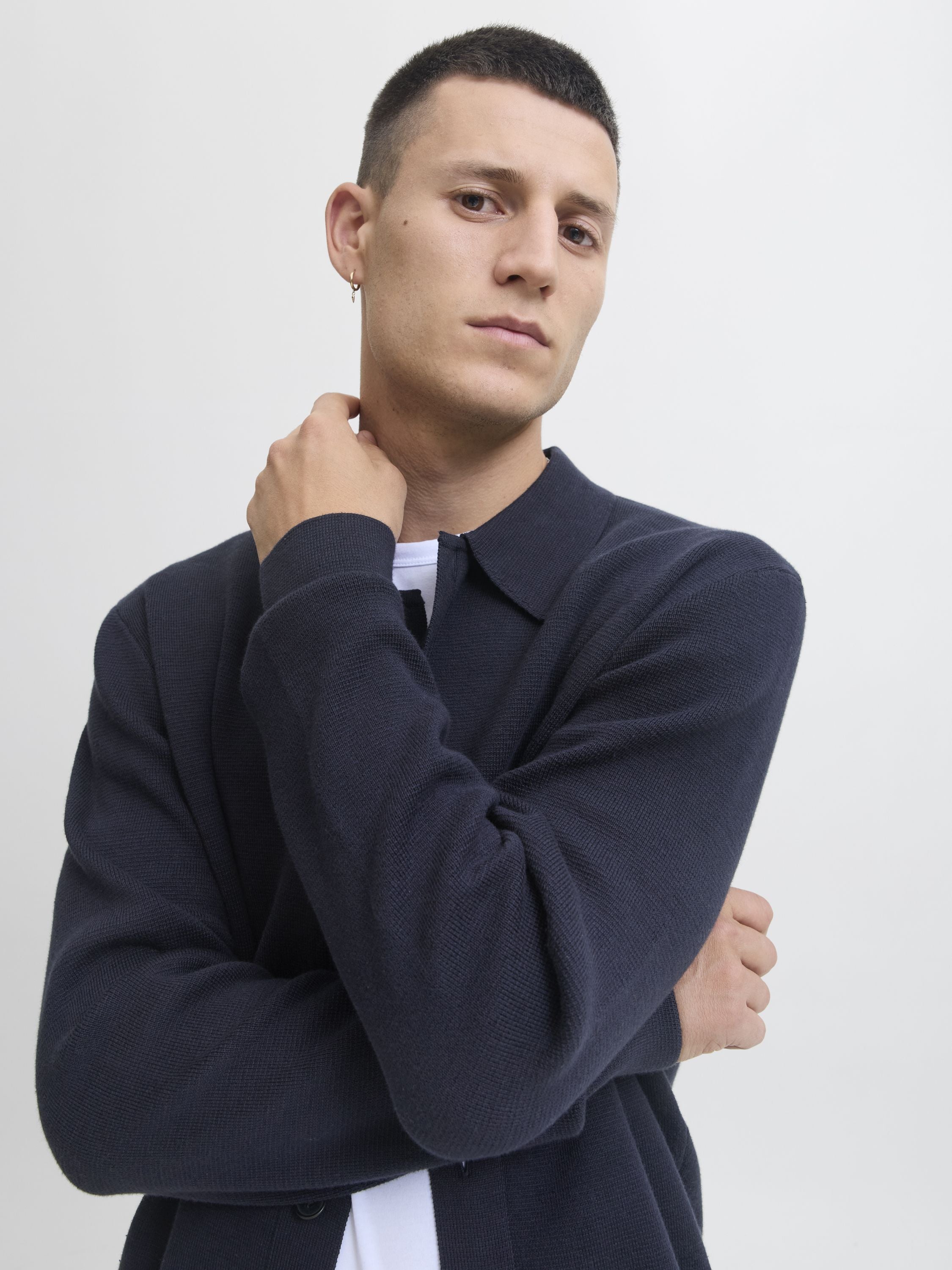 Strickjacke aus Baumwollmix - Night Sky - Blau