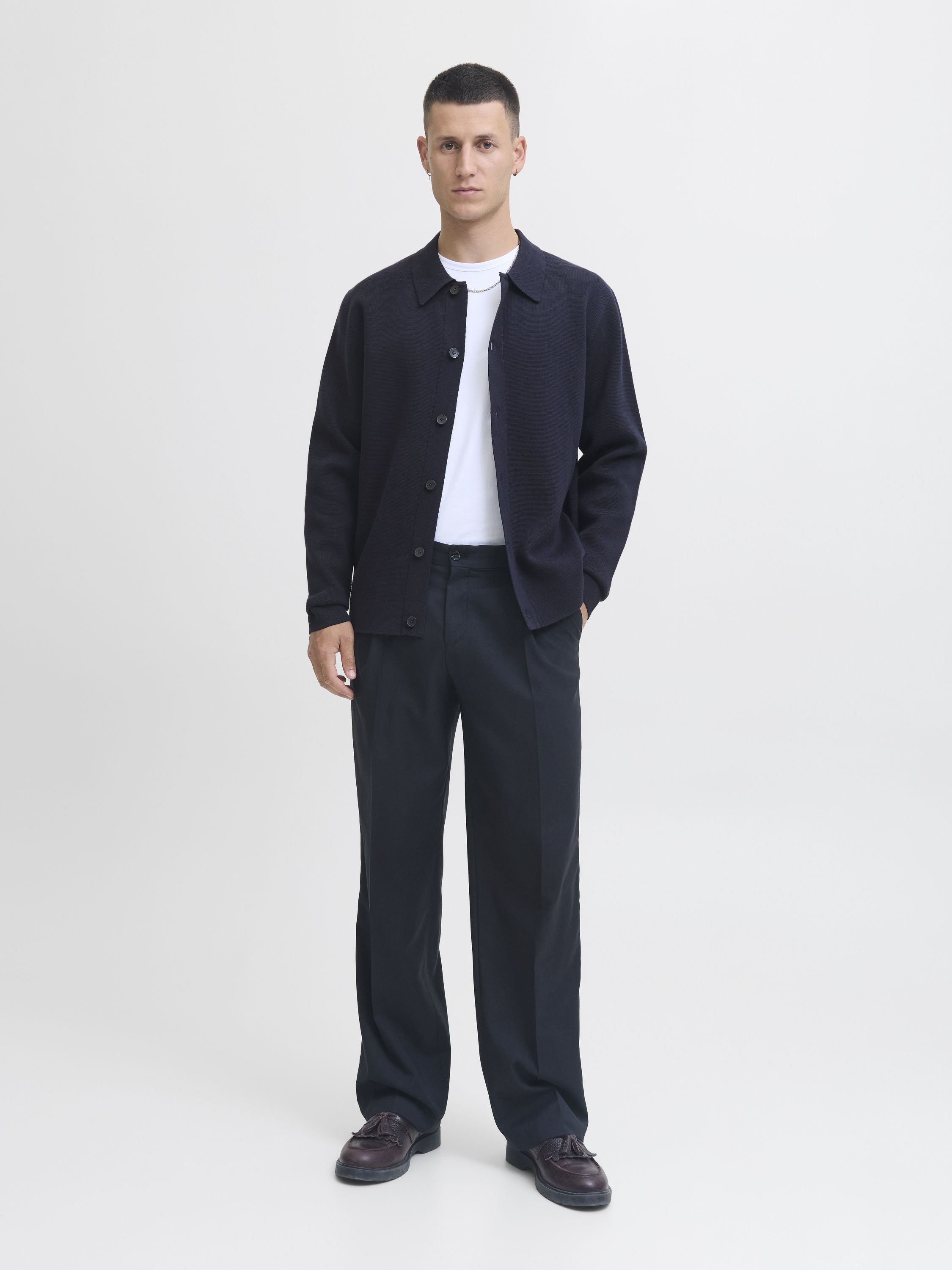 Strickjacke aus Baumwollmix - Night Sky - Blau