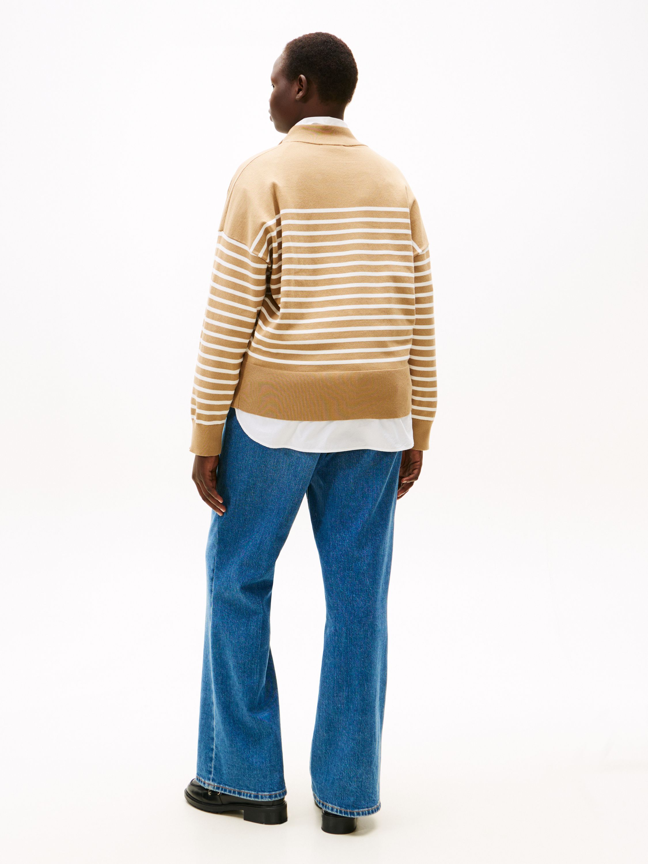 Pulover - 0AF-BEIGE - Braun | Weiß