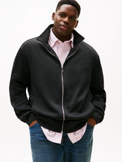 Sweatshirtjacke mit Stehkragen - BDS-BLACK - Schwarz