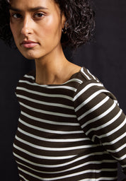 Langarmshirt aus Bio-Baumwolle - 26866-deep roast brown - Braun