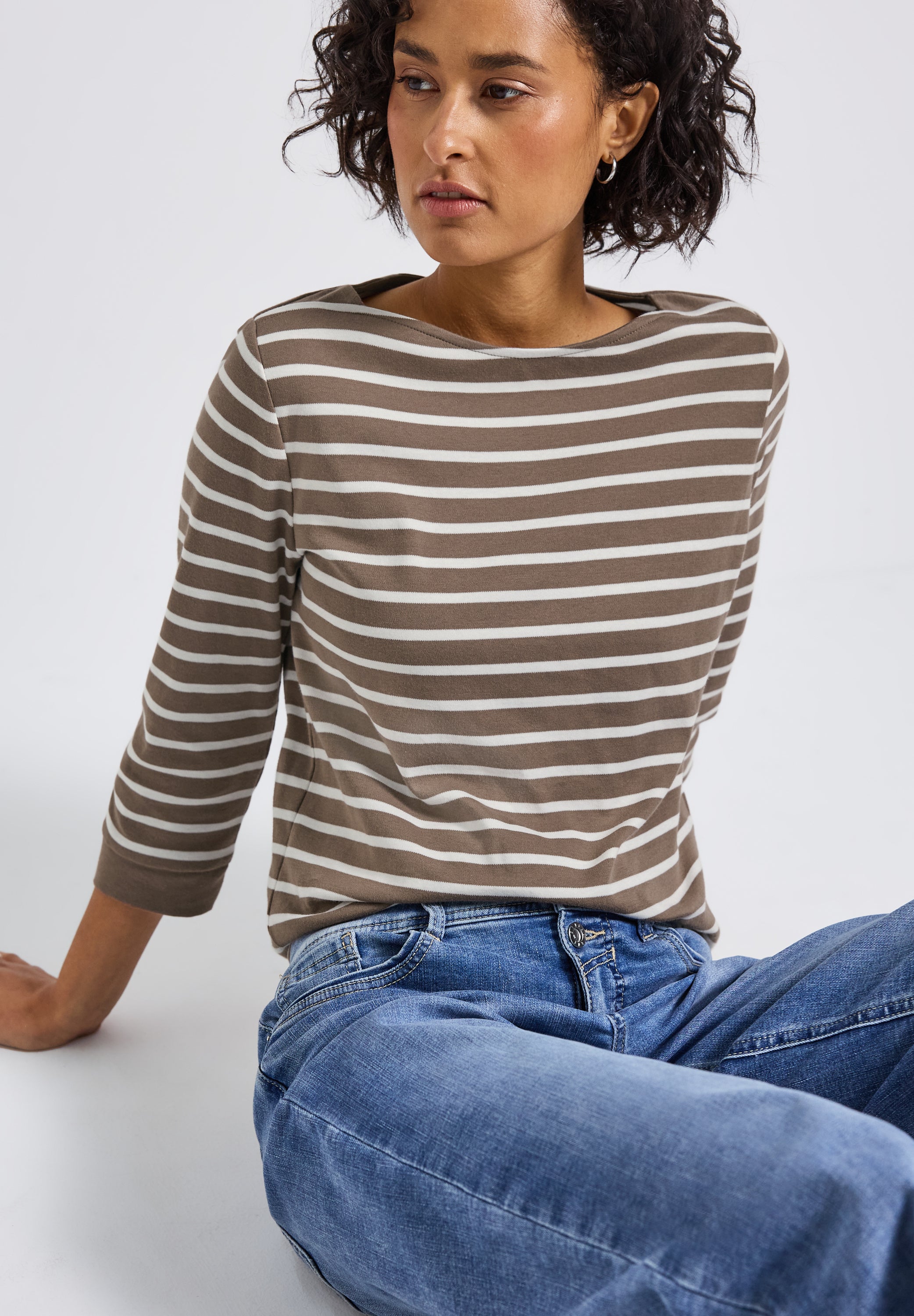 Langarmshirt aus Bio-Baumwolle - 26911-silk brown - Braun