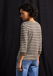 Langarmshirt aus Bio-Baumwolle - 26911-silk brown - Braun