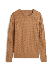 Feinstrickpullover mit Musterung - HH9-BROWN - Braun