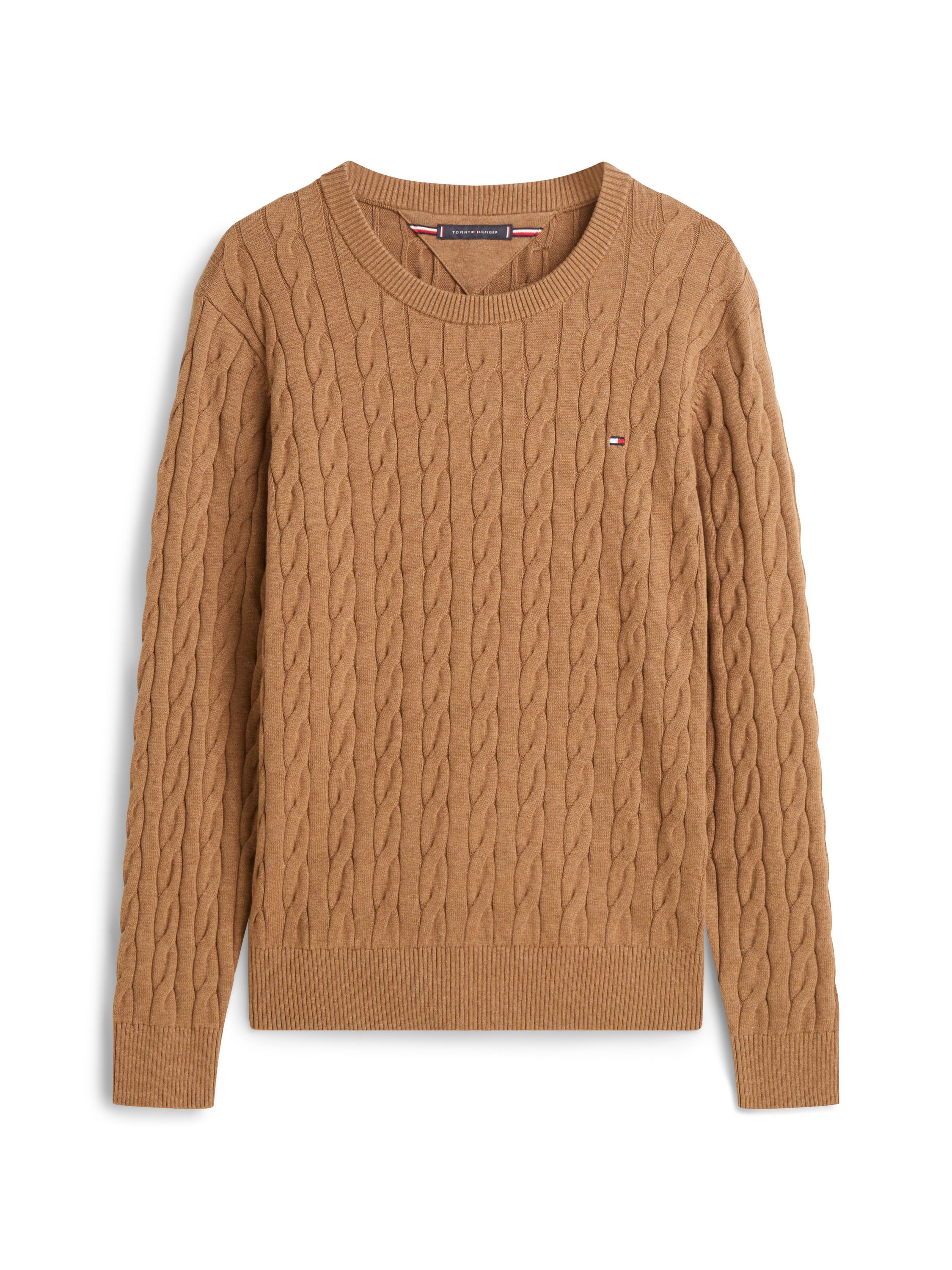 Feinstrickpullover mit Musterung - HH9-BROWN - Braun