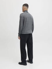 Feinstrickpullover aus Merinowolle - Medium Grey Melange - Grau