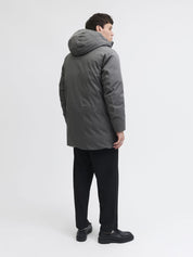 Parka meliert mit Kapuze - Dark Grey Melange/Melange - Grau
