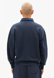 Sweatshirt aus Baumwolle - 3512-night sky washed - Blau