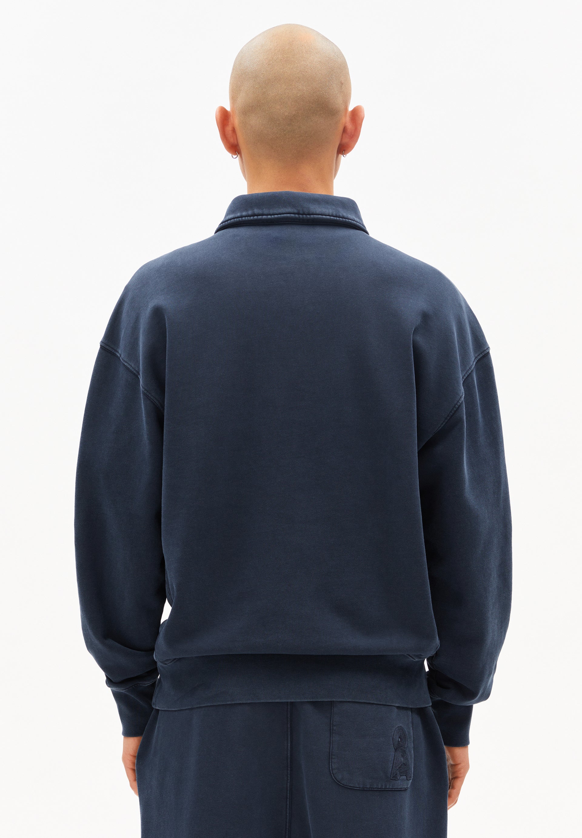 Sweatshirt aus Baumwolle - 3512-night sky washed - Blau