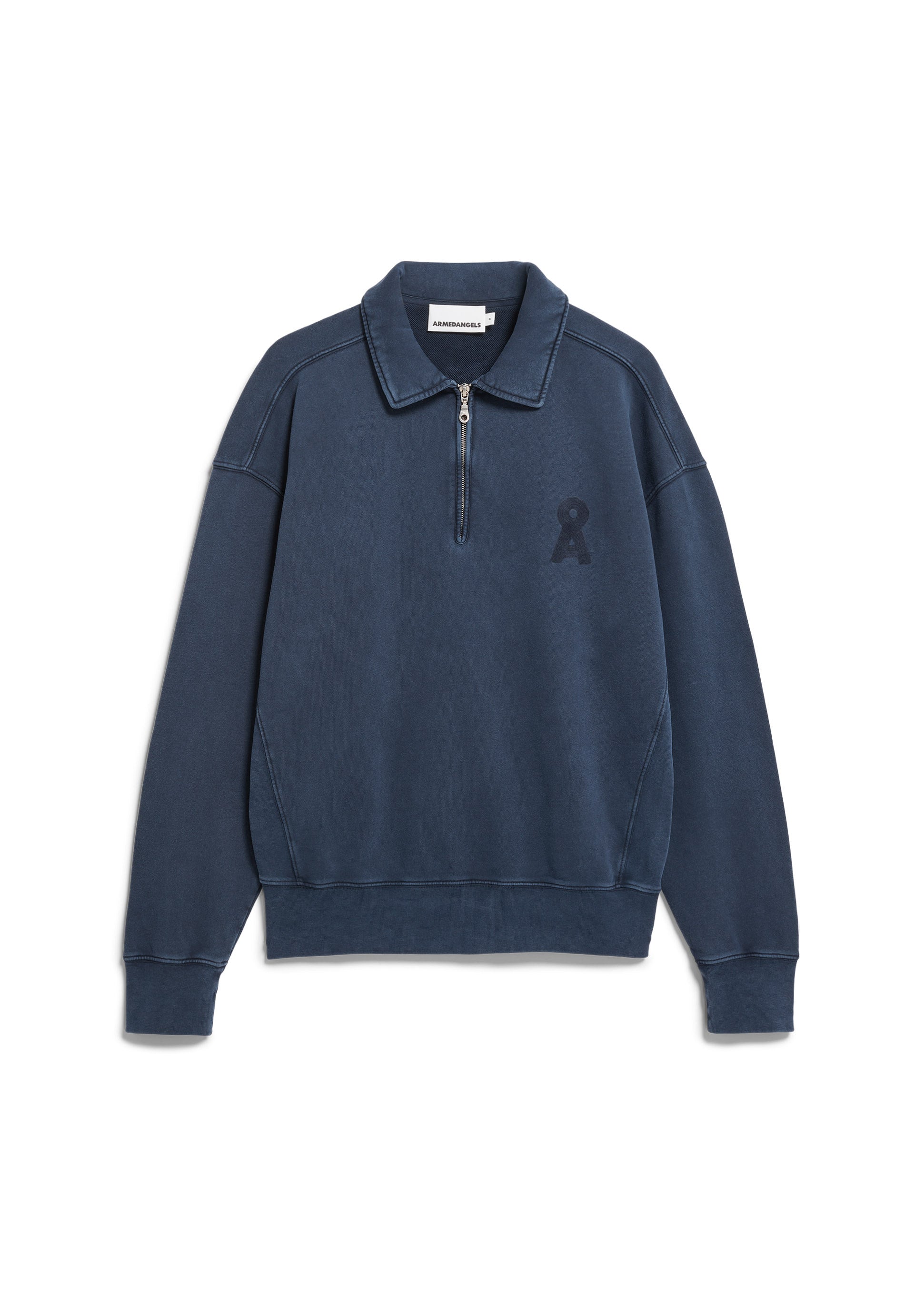 Sweatshirt aus Baumwolle - 3512-night sky washed - Blau
