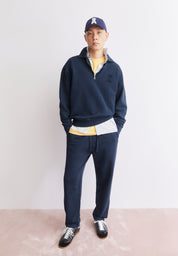 Sweatshirt aus Baumwolle - 3512-night sky washed - Blau