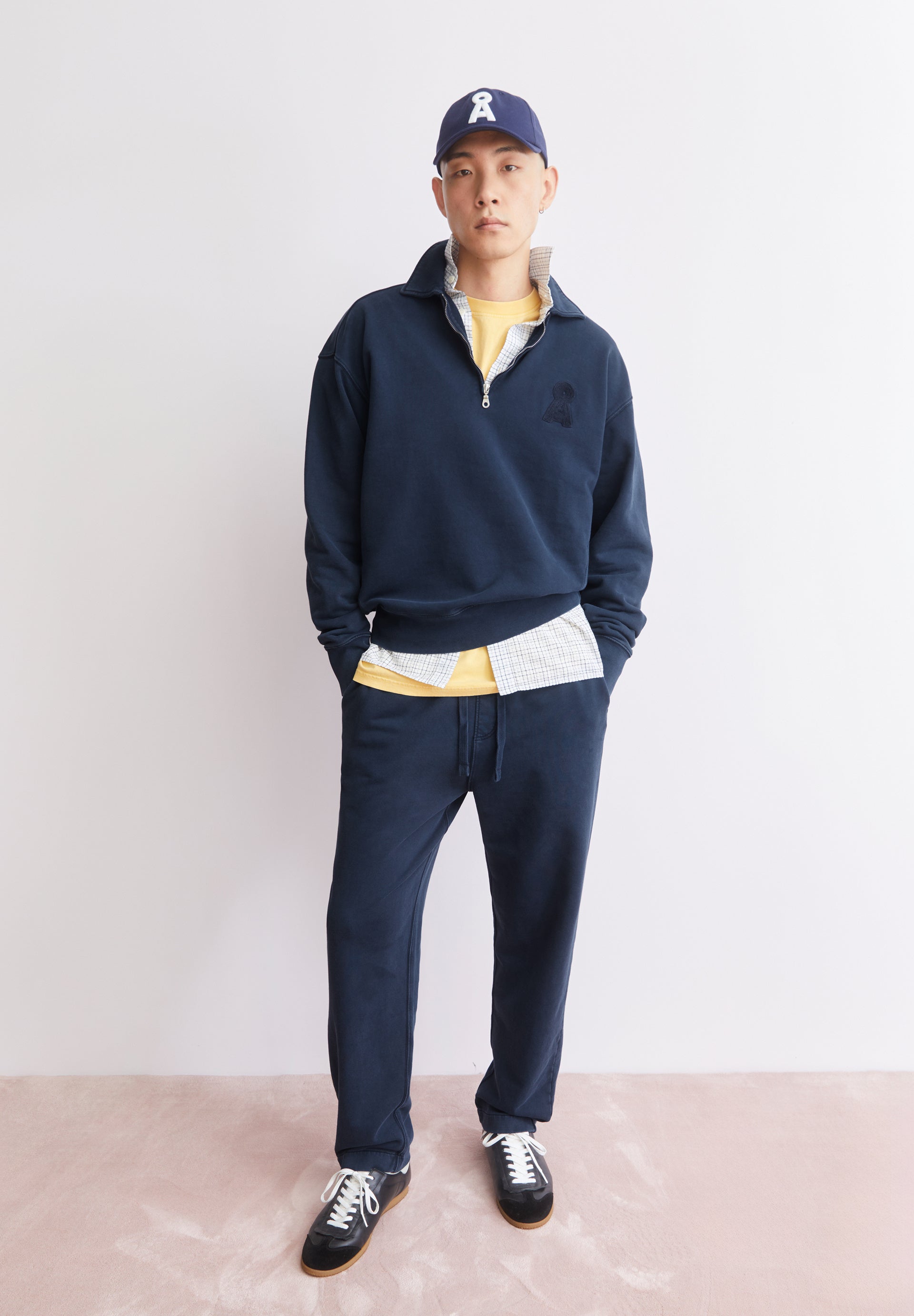 Sweatshirt aus Baumwolle - 3512-night sky washed - Blau