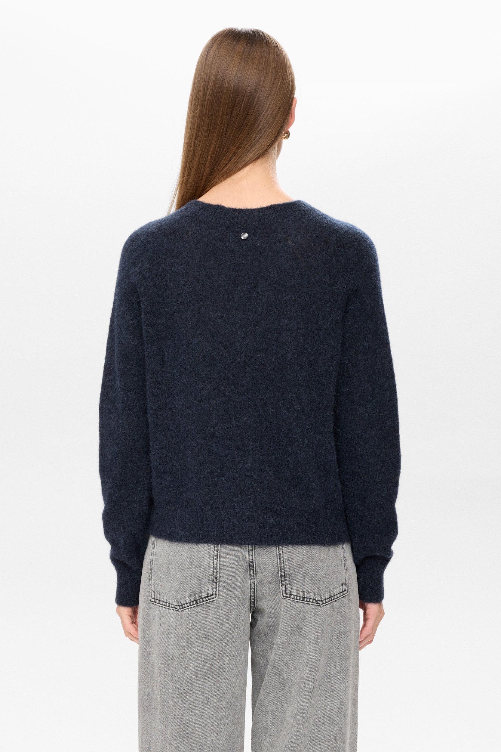 Strickcardigan NURIETTE aus Wollmix - 3038 - Blau