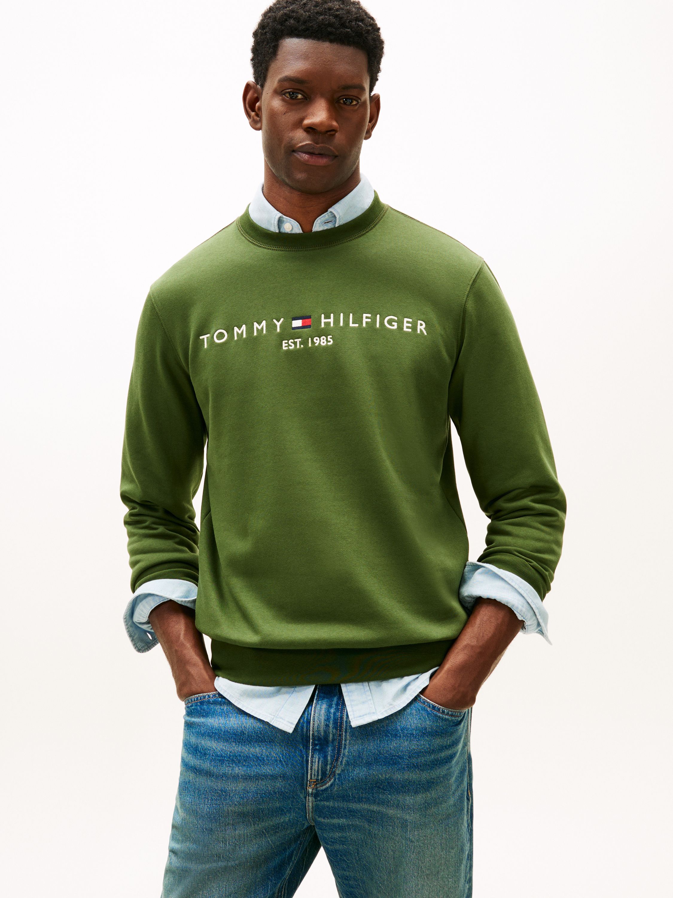 Sweatshirt aus Baumwollmix - L01-GREEN - Grün