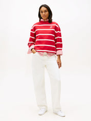 Sweatshirt aus Baumwollmix - 0E2-RED - Rot