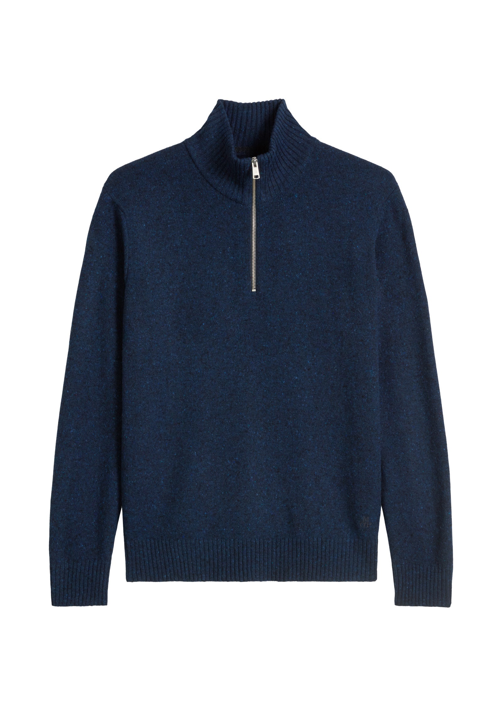 Strickpullover Troyer aus Wollmix - 898-dark navy - Blau