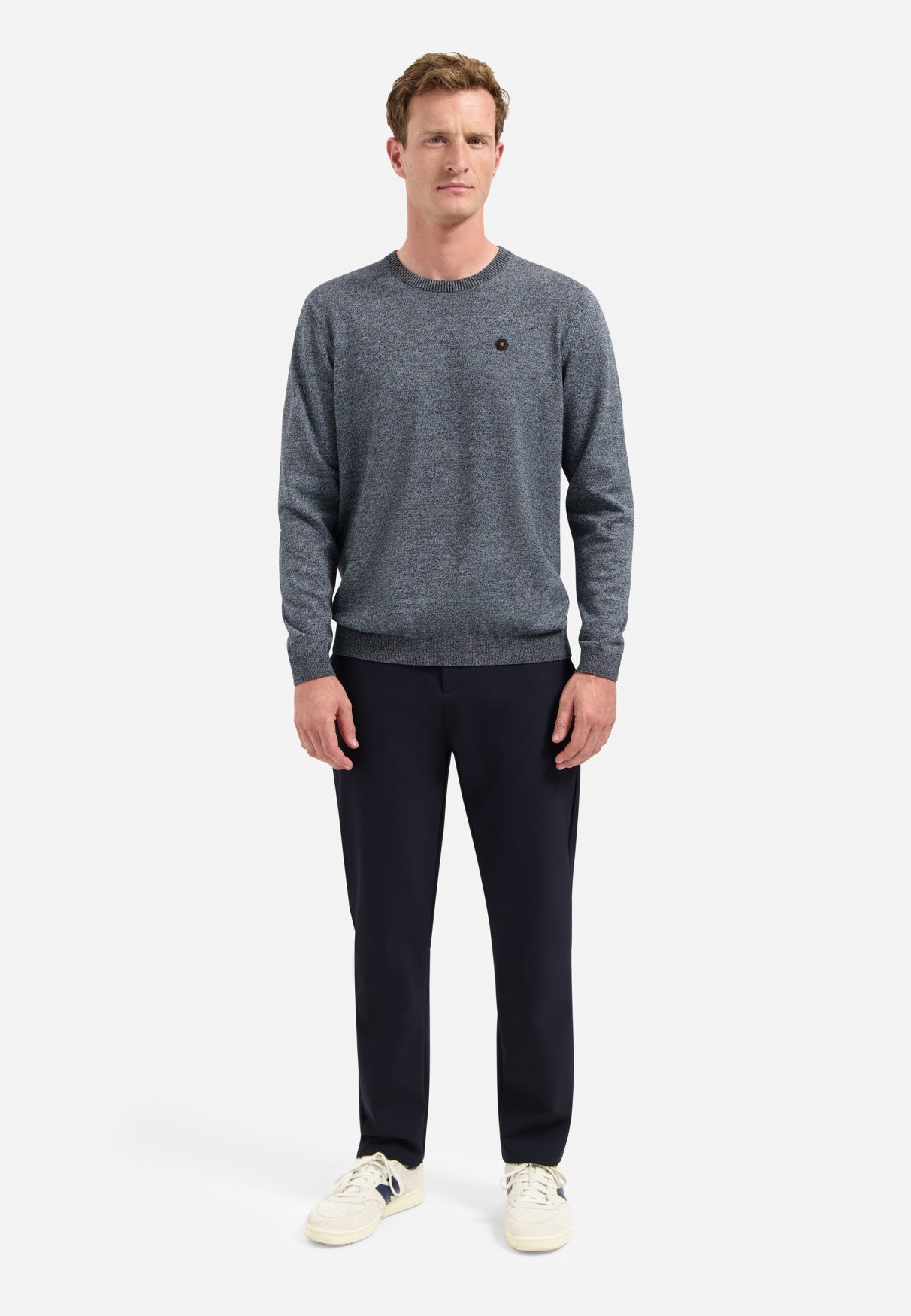 Strickpullover Regular Fit aus Baumwollmix - 138-Dusty Blue - Blau