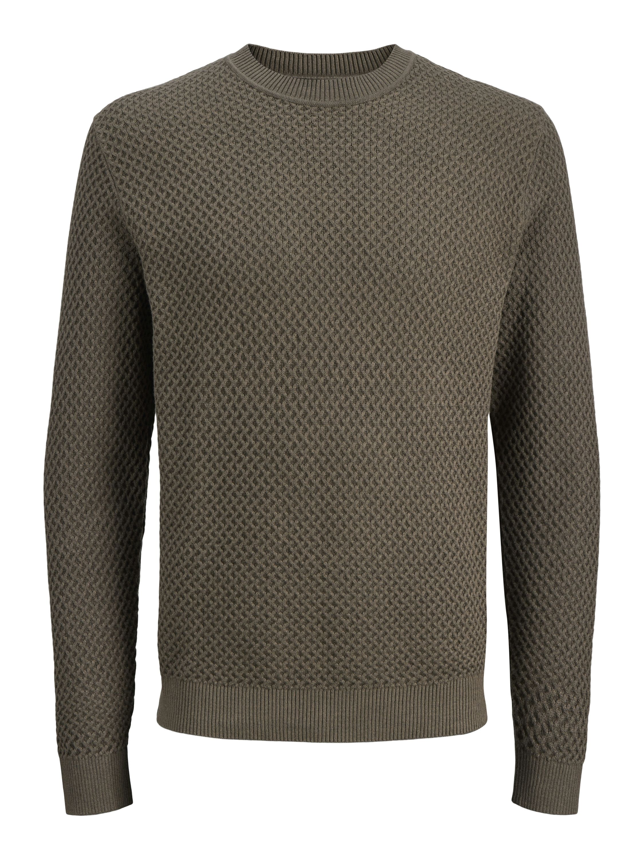 Strickpullover aus Baumwolle - Crocodile/Twist - Khaki