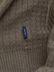 Strickpullover aus Baumwolle - Crocodile/Twist/Zizag structur - Khaki