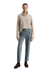 Strickpullover aus Schurwollmix - 2673-Light Beige_Multi_01 - Beige