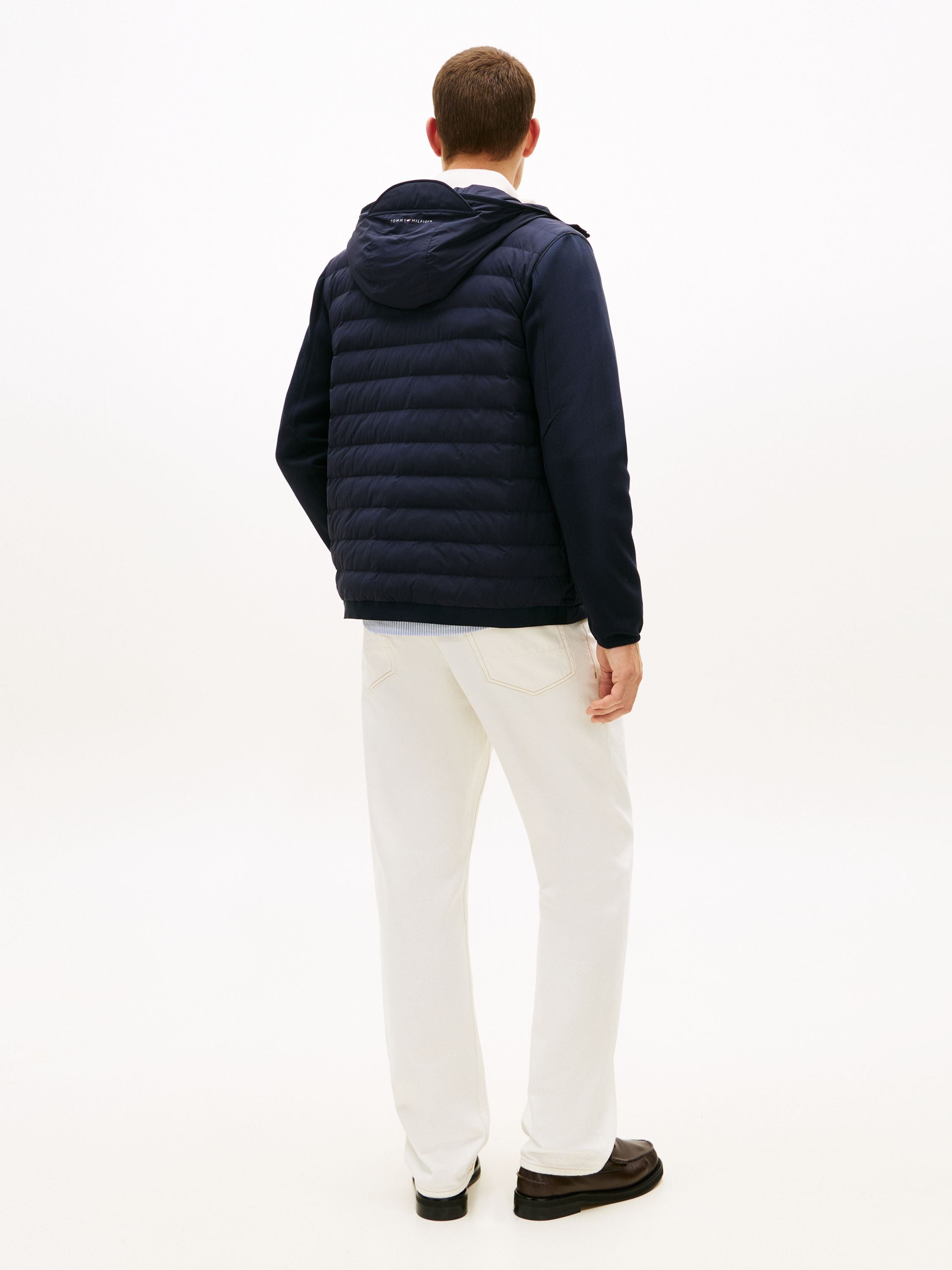 Steppjacke mit Kapuze - 0GY-BLUE - Blau