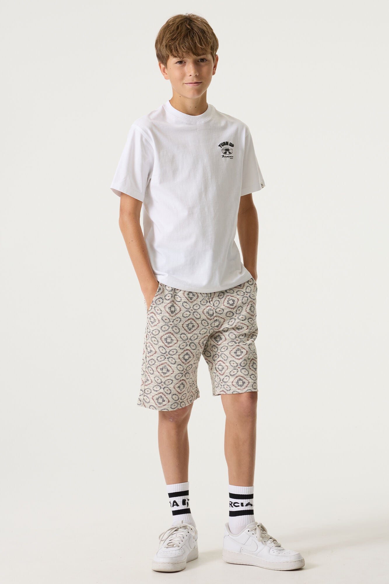 T-Shirt mit Backprint - 50-white - Weiß