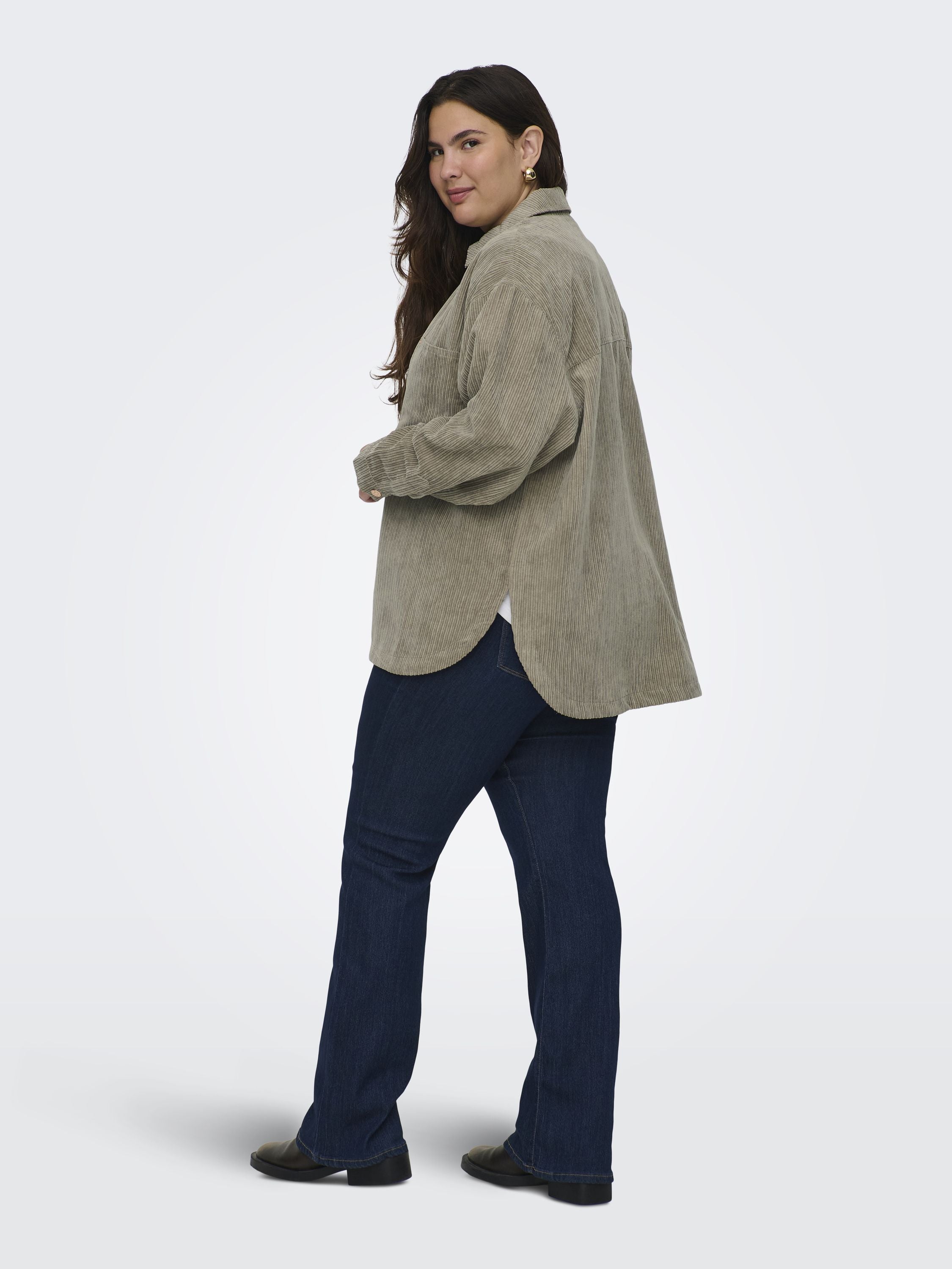 Overshirt JANINE aus Cord - Weathered Teak - Beige