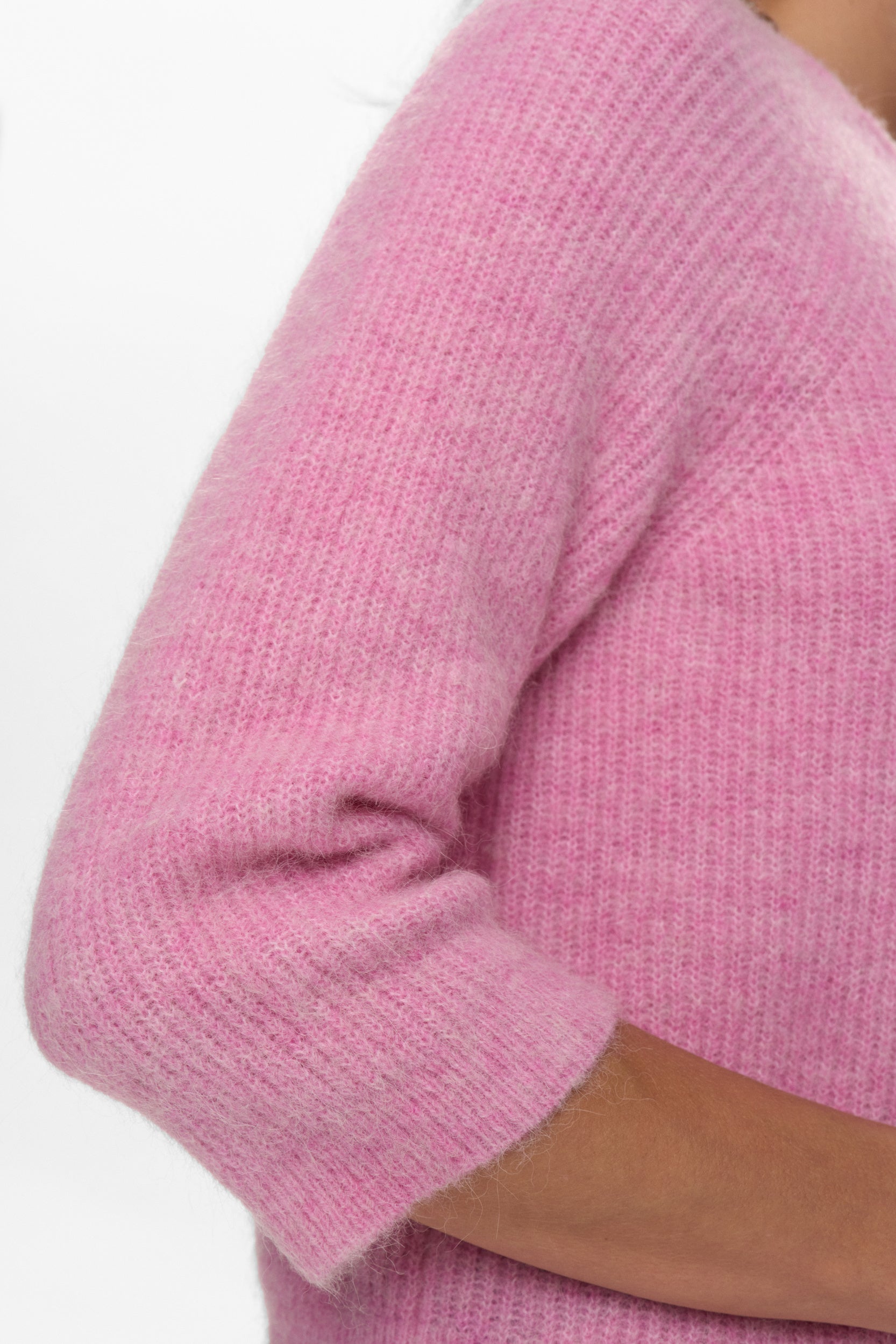 Strick-Cardigan aus Wollmix - 2535 - Rosa