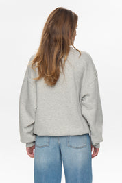 Sweatshirt oversized aus Baumwollmix - 0510 - Grau