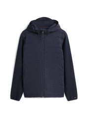 Steppjacke mit Kapuze - 0GY-BLUE - Blau