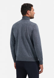 Rollkragenpullover - 138-Dusty Blue - Grau