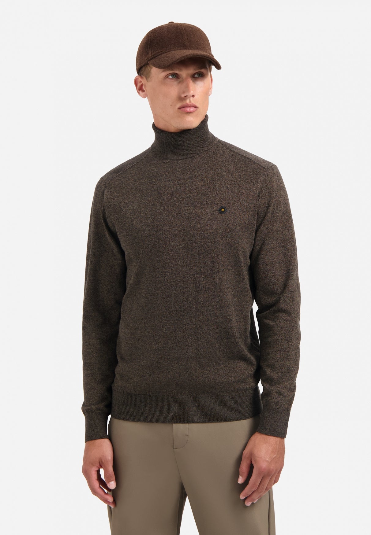 Rollkragenpullover - 044-Taupe - Braun