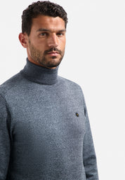 Rollkragenpullover - 138-Dusty Blue - Grau