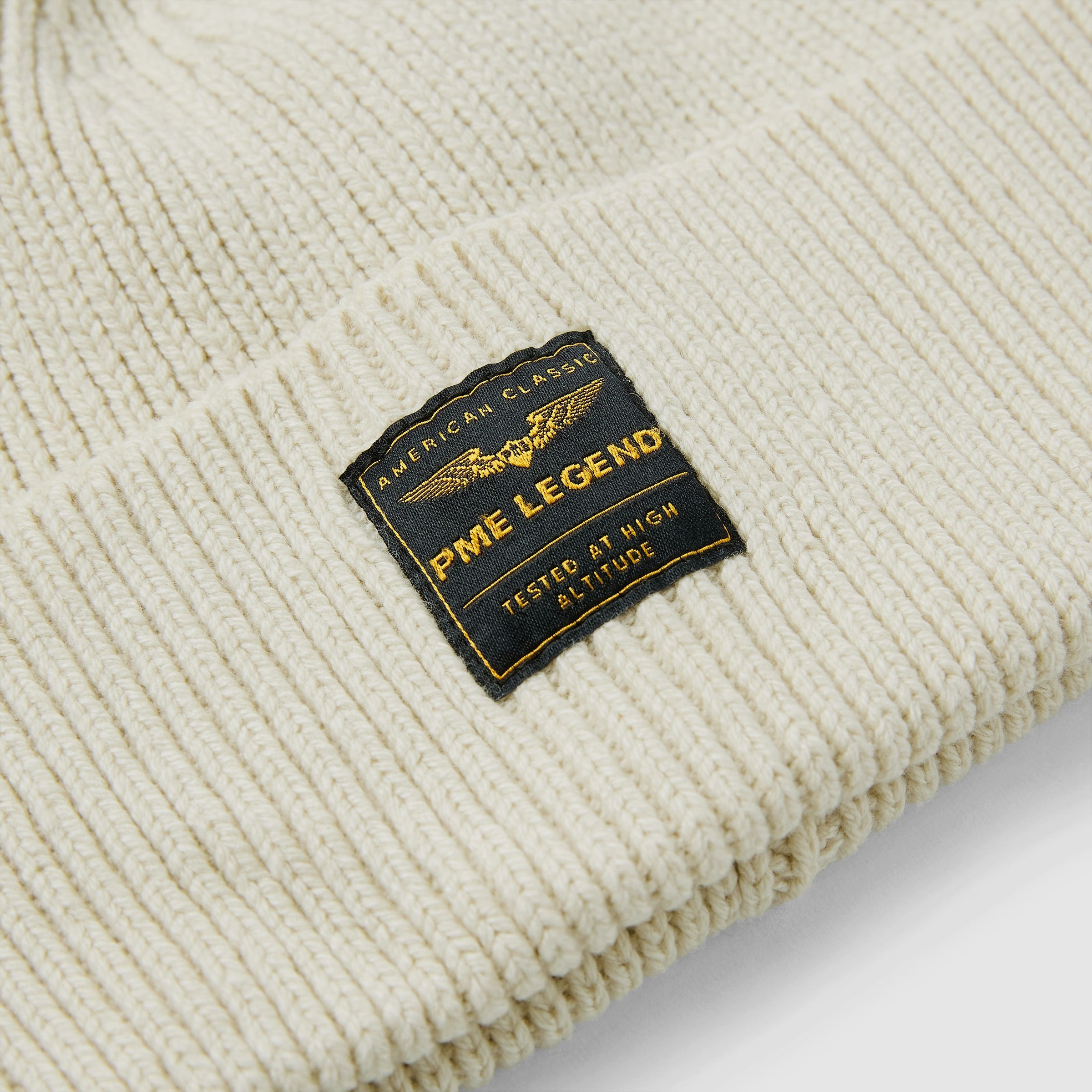 Strickmütze aus Baumwollmix - 7013-Bone White - Weiß