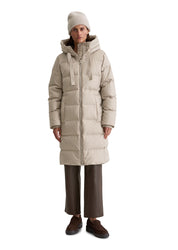 Daunenmantel mit Kapuze - 911-chalky mauve - Creme