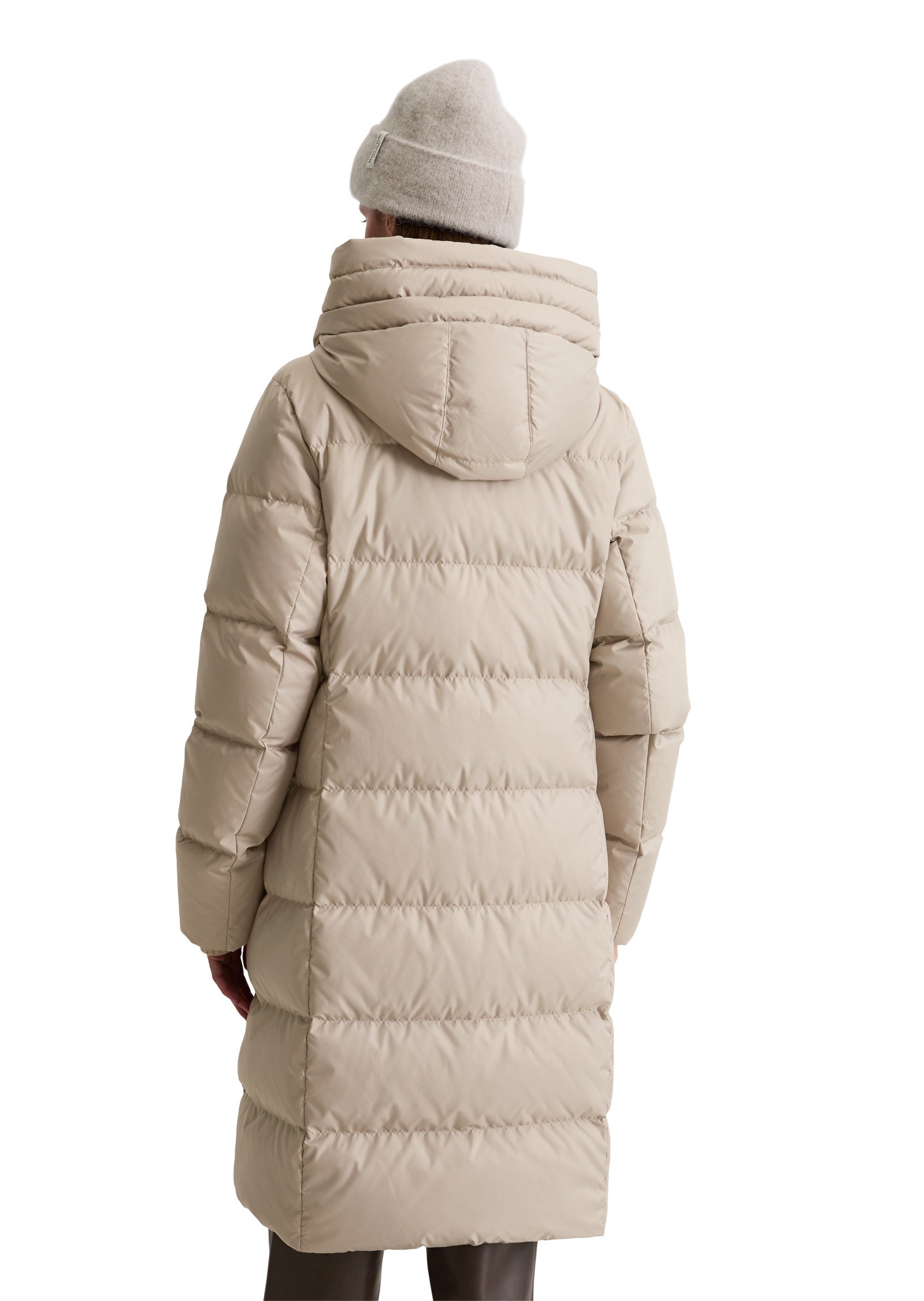 Daunenmantel mit Kapuze - 911-chalky mauve - Creme